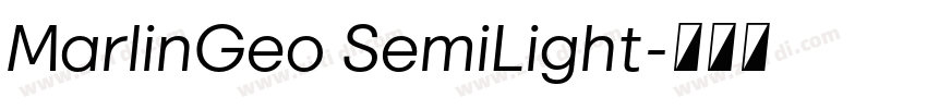 MarlinGeo SemiLight字体转换